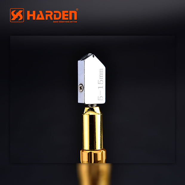 HARDEN Professional Glass Cutter (Auto-Oil ), 185mm, with Aluminum Alloy Handle cutting ability: 5 - 15mm thick glass; 570353_img_1