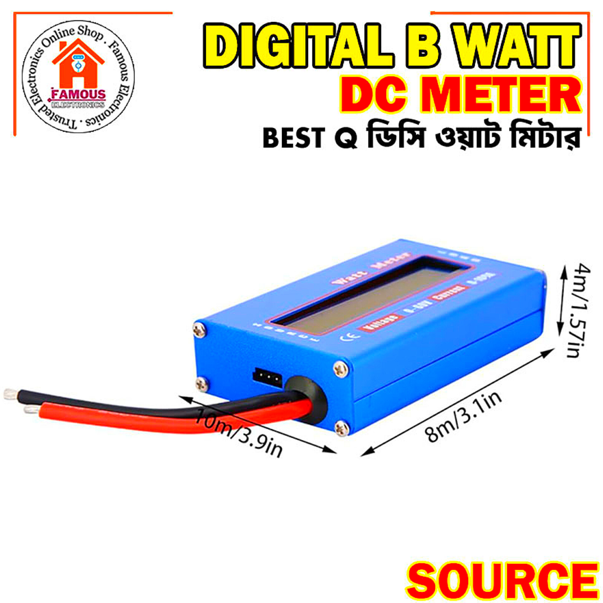 DC 60V 100A Digital Watt Meter Balance Voltage source Checker_img_3