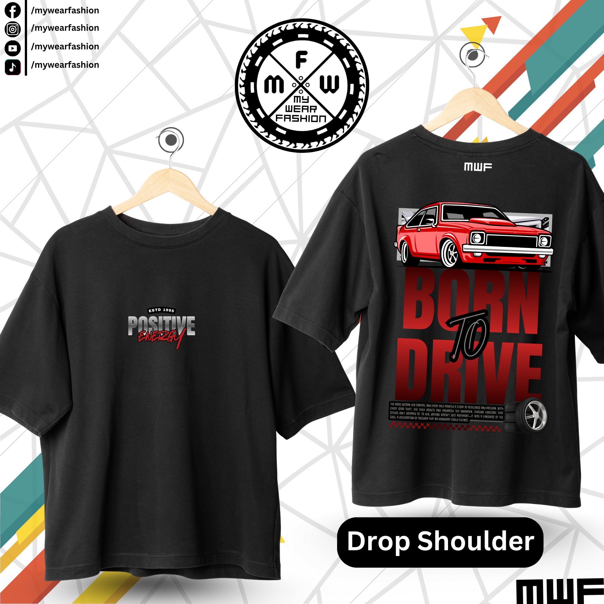 Born To Drive Premium Drop Shoulder T-Shirt_img_2