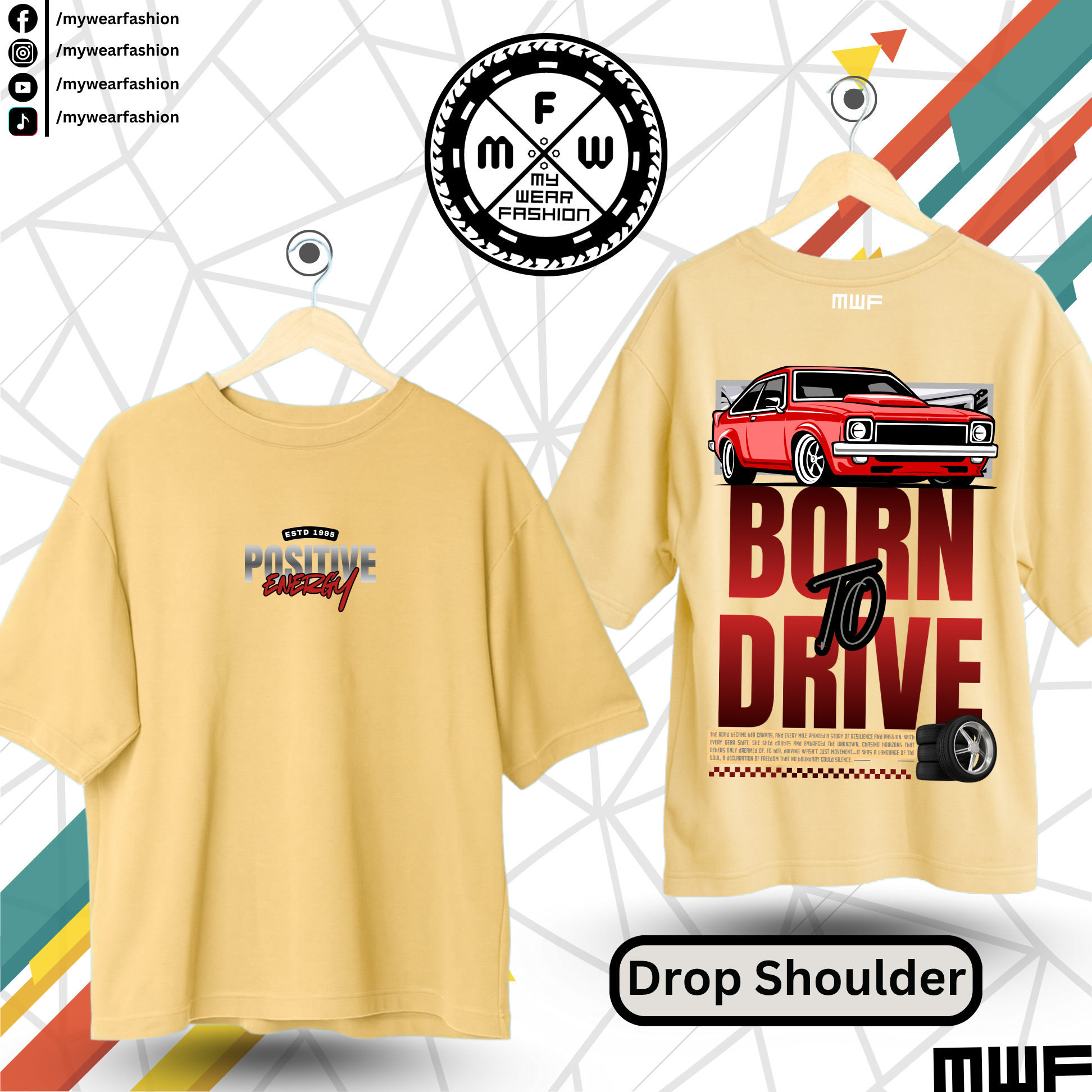 Born To Drive Premium Drop Shoulder T-Shirt_img_5