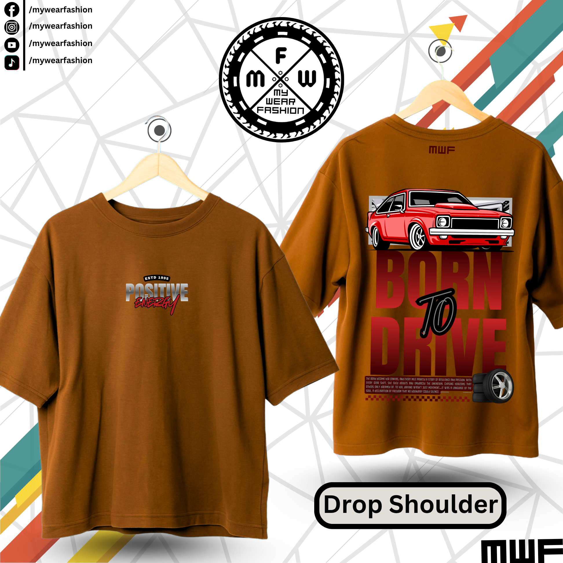 Born To Drive Premium Drop Shoulder T-Shirt_img_6