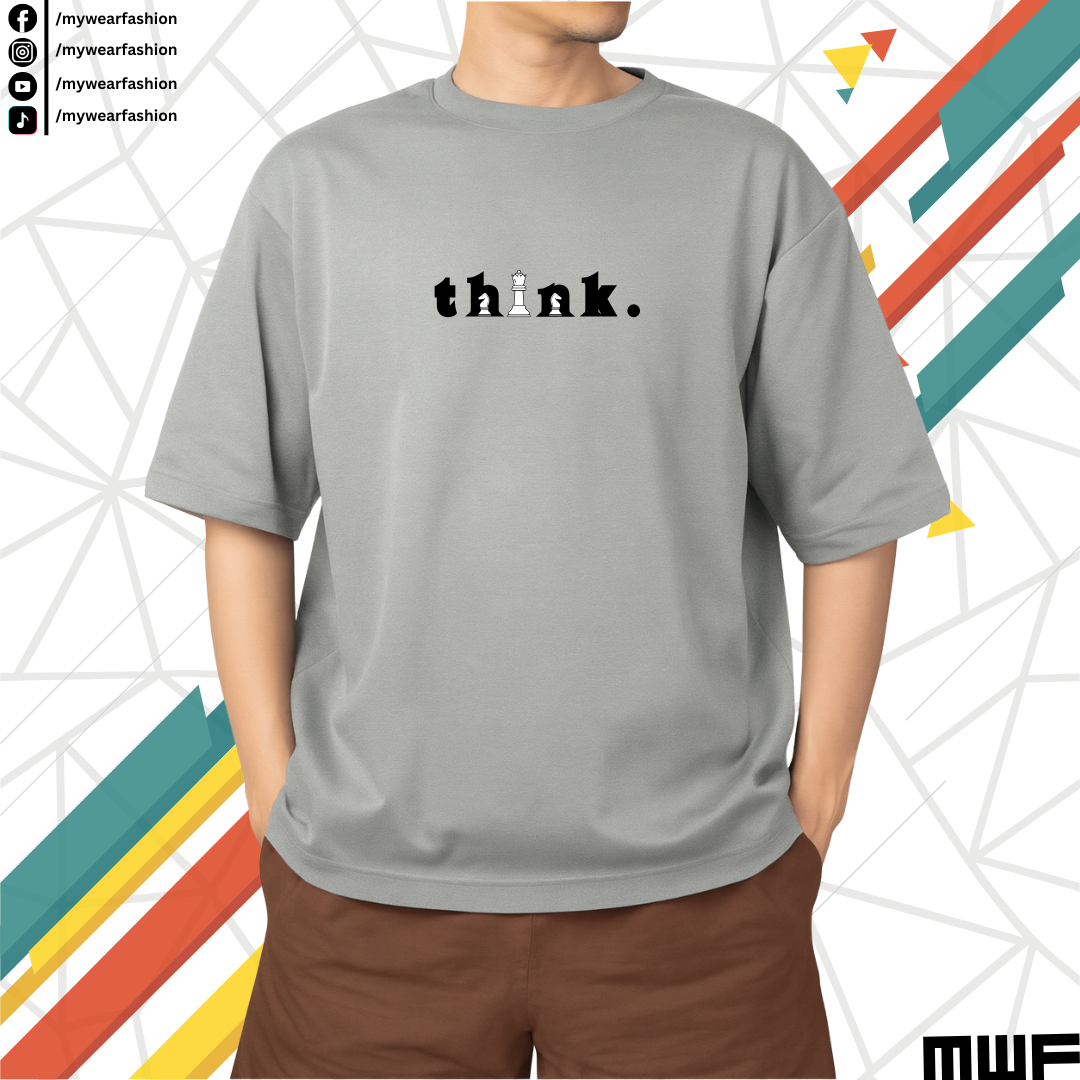 Think Explore Premium Drop Shoulder T-Shirt