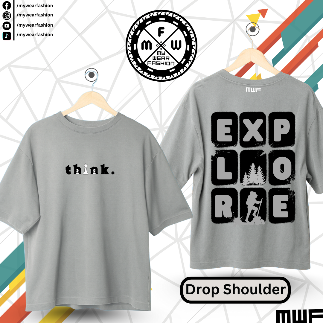 Think Explore Premium Drop Shoulder T-Shirt_img_2