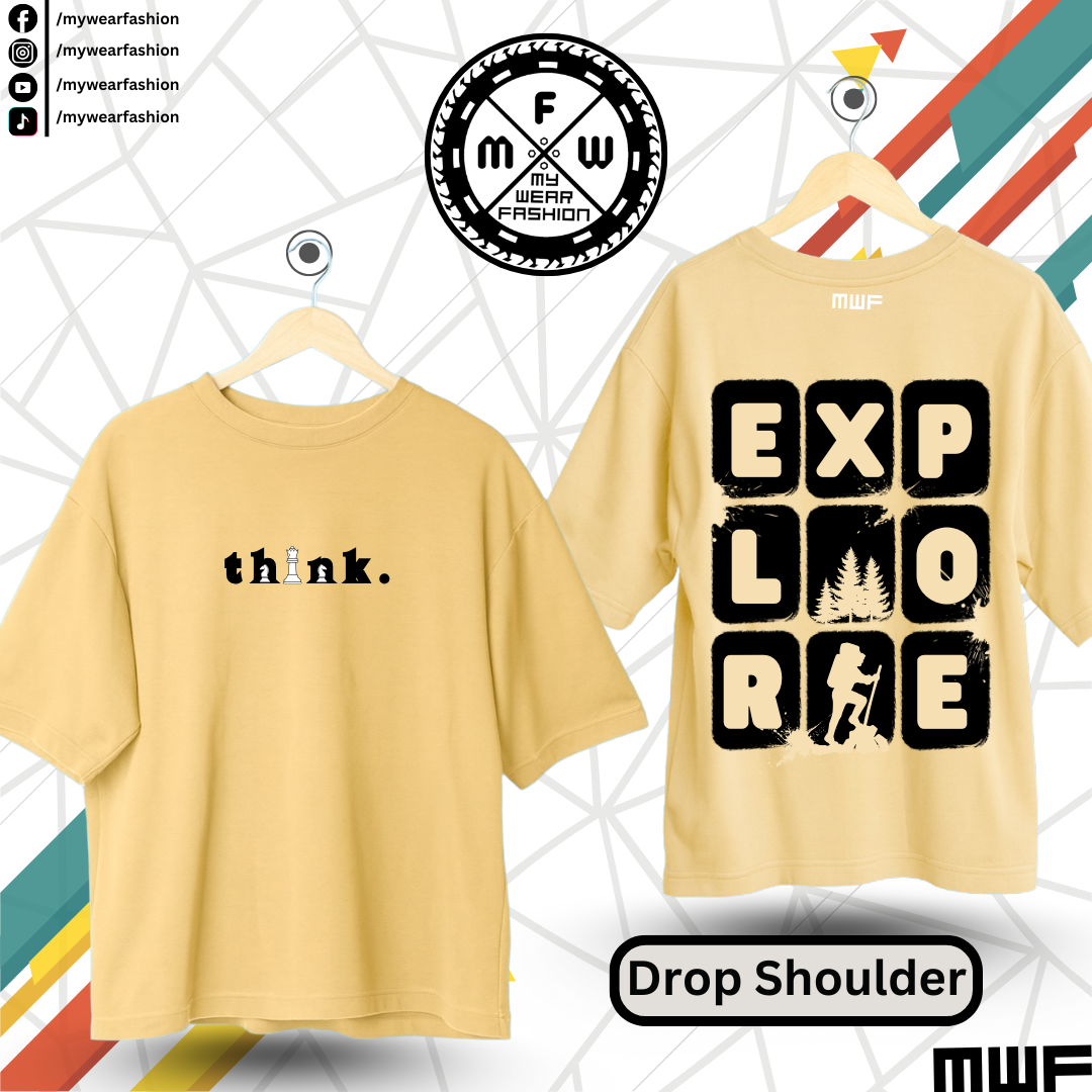 Think Explore Premium Drop Shoulder T-Shirt_img_5