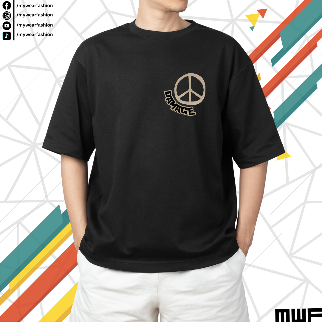 Peace Damage Premium Drop Shoulder T-Shirt_img_2