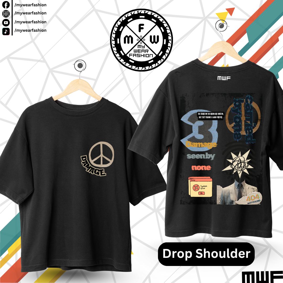 Peace Damage Premium Drop Shoulder T-Shirt_img_3