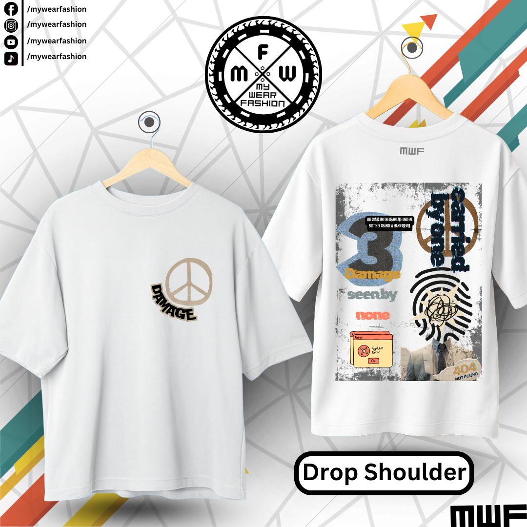 Peace Damage Premium Drop Shoulder T-Shirt_img_5