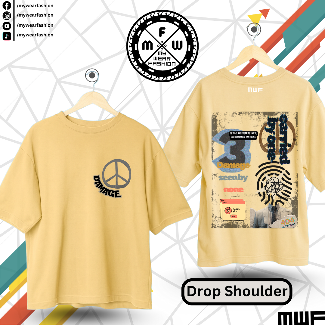 Peace Damage Premium Drop Shoulder T-Shirt_img_6
