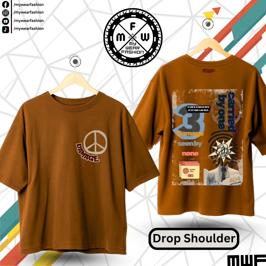 Peace Damage Premium Drop Shoulder T-Shirt_img_7