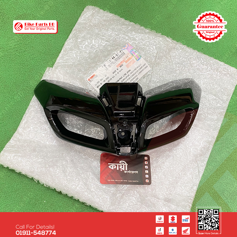 Pilot Light Mask or DRL Mask (Glossy Black) for Yamaha MT15 V2 bike._img_1