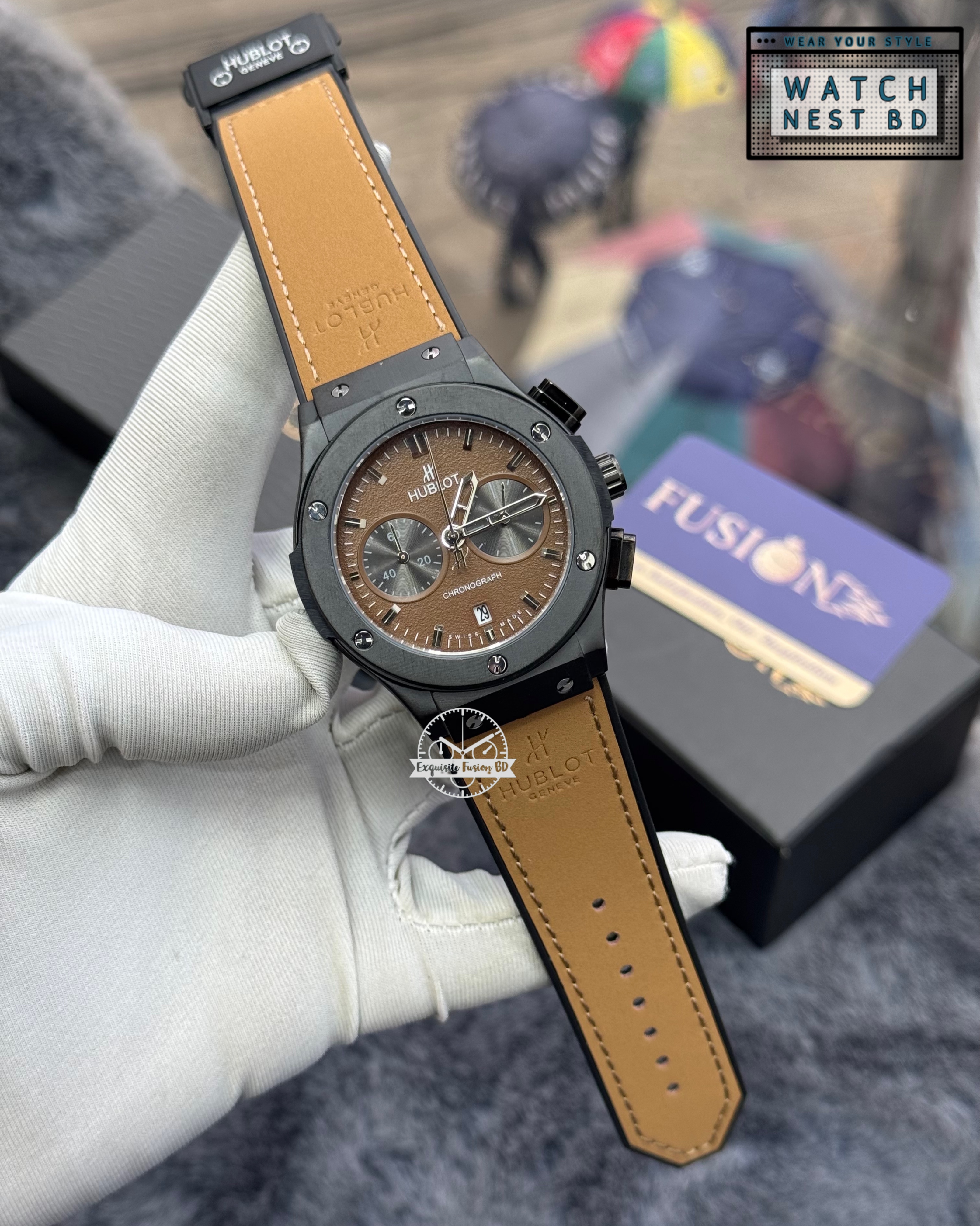 Hublot Geneva Big Bang Chronograph Watch (AA Grade)