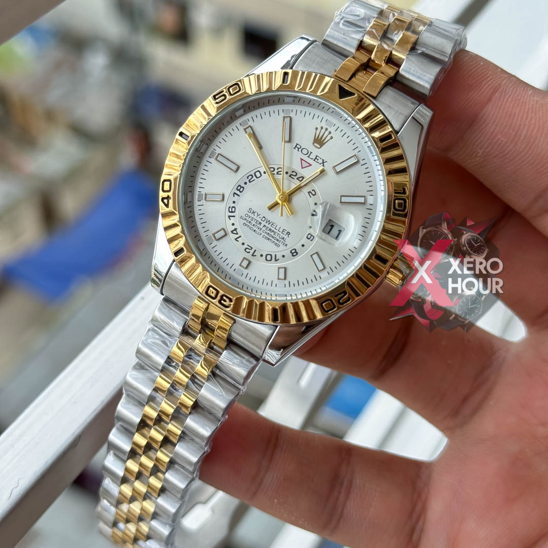 Rolex Sky Deweller AA Grade | Dual Tone | White Watch phase_img_3