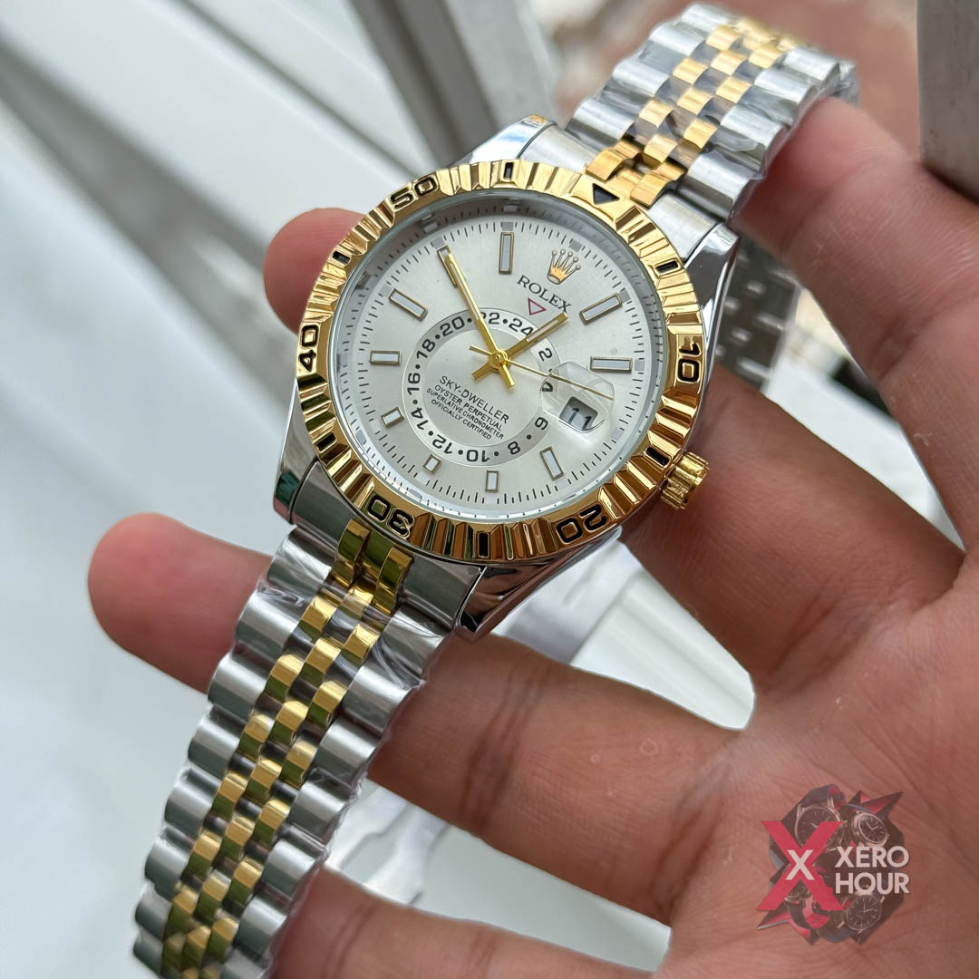 Rolex Sky Deweller AA Grade | Dual Tone | White Watch phase_img_5
