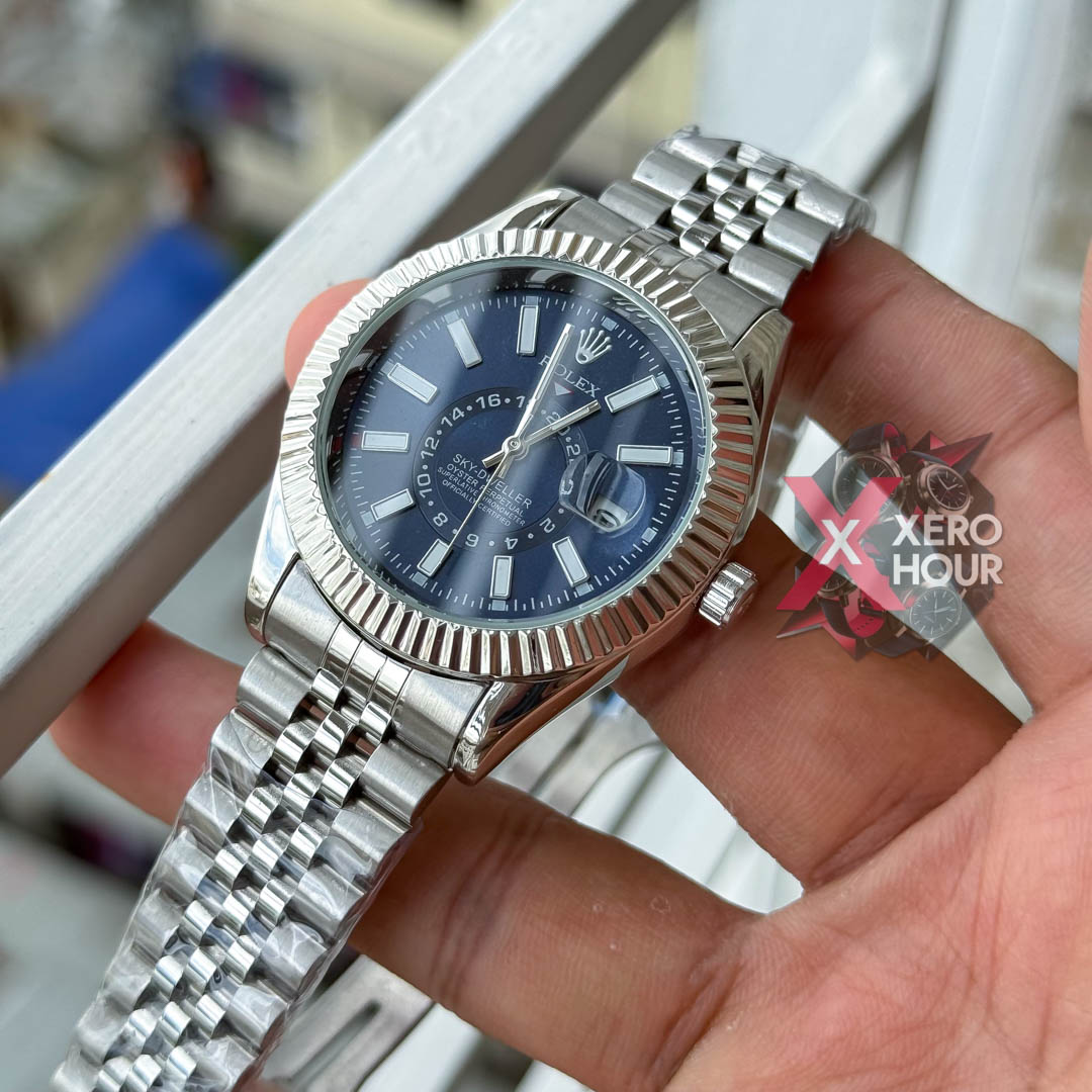 Rolex Sky Dweller AA Grade | Single Tone | Blue Dial_img_3