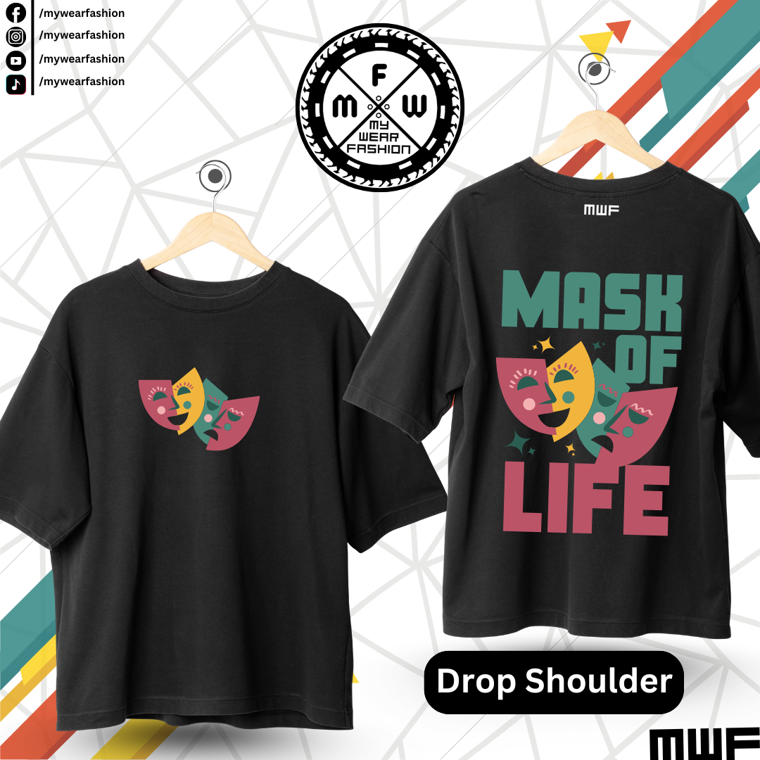 Mask Of Life Premium Drop Shoulder T-Shirt_img_2