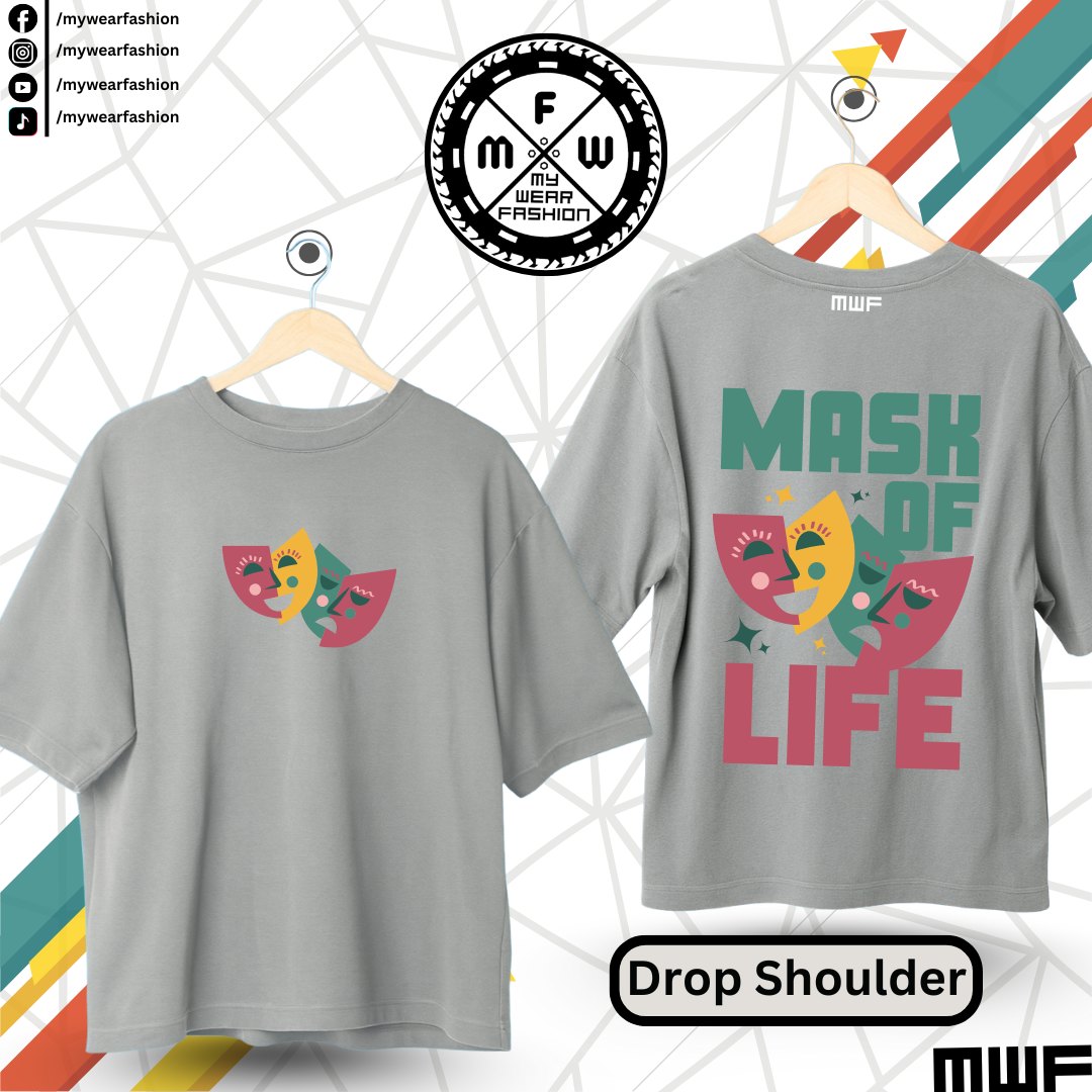 Mask Of Life Premium Drop Shoulder T-Shirt_img_3