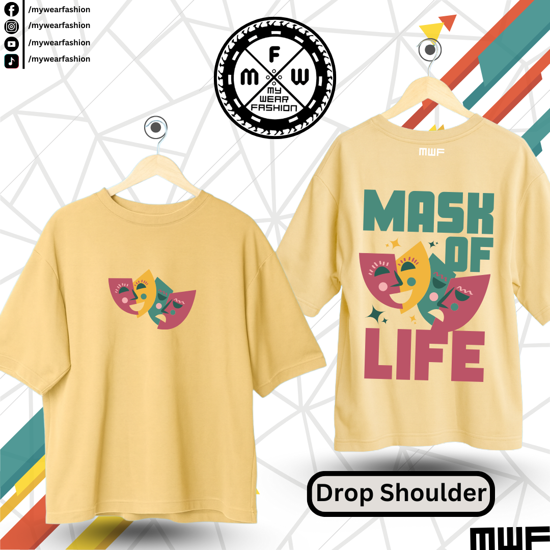 Mask Of Life Premium Drop Shoulder T-Shirt_img_5