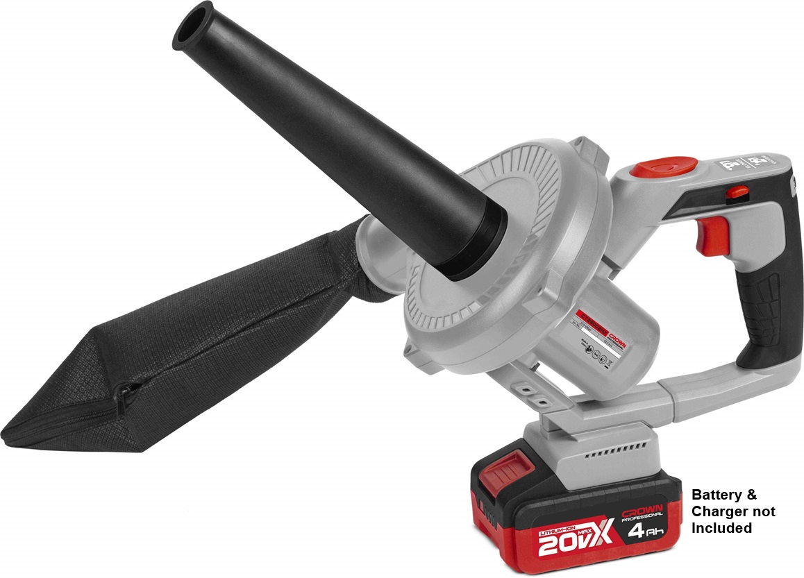 CROWN,CT29002HX,Professional Cordless blower, 20V, 2.0Ah, ( Tools Only, Battery & Charger not included ); Model : CT29002HX-2_img_1