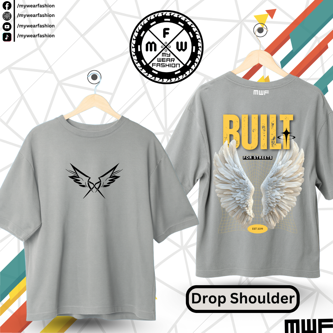 Built For Streets Premium Drop Shoulder T-Shirt_img_2