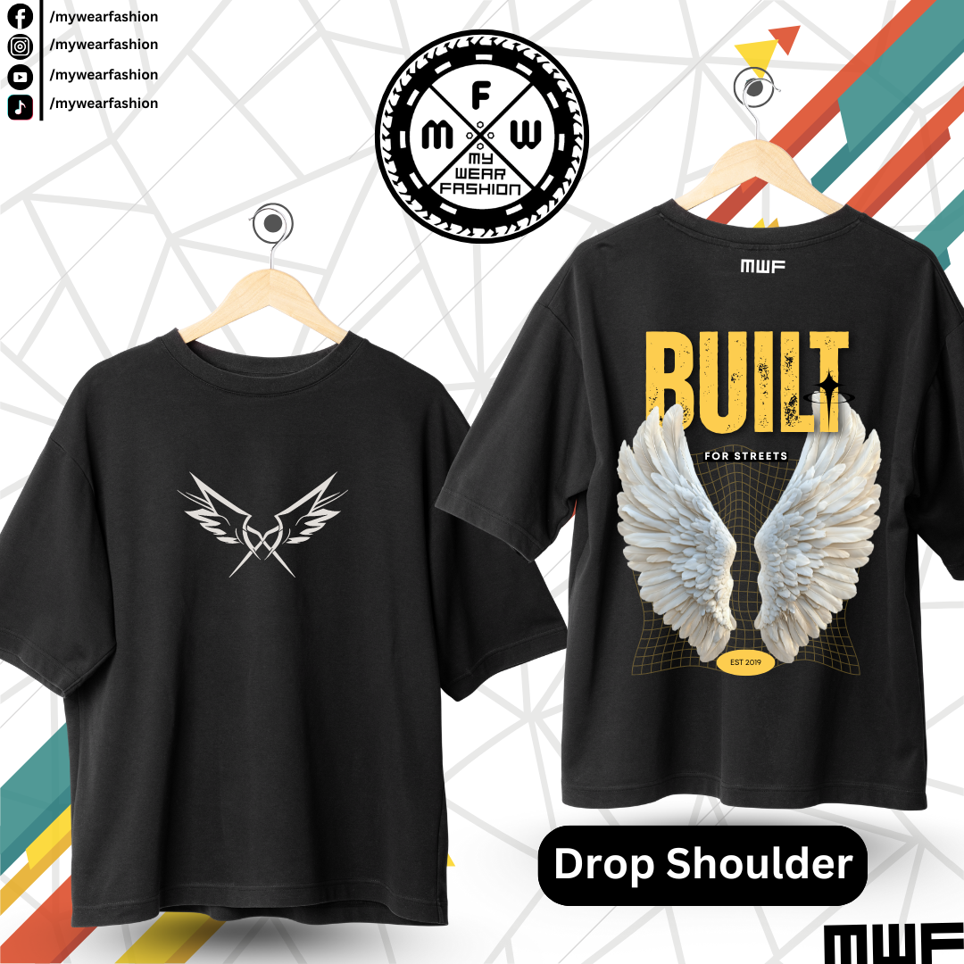 Built For Streets Premium Drop Shoulder T-Shirt_img_3