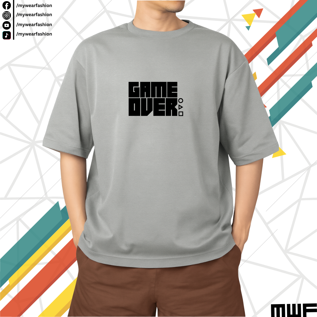 Game Over Premium Drop Shoulder T-Shirt_img_1
