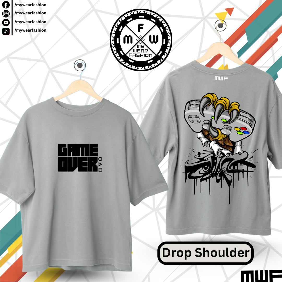 Game Over Premium Drop Shoulder T-Shirt_img_2