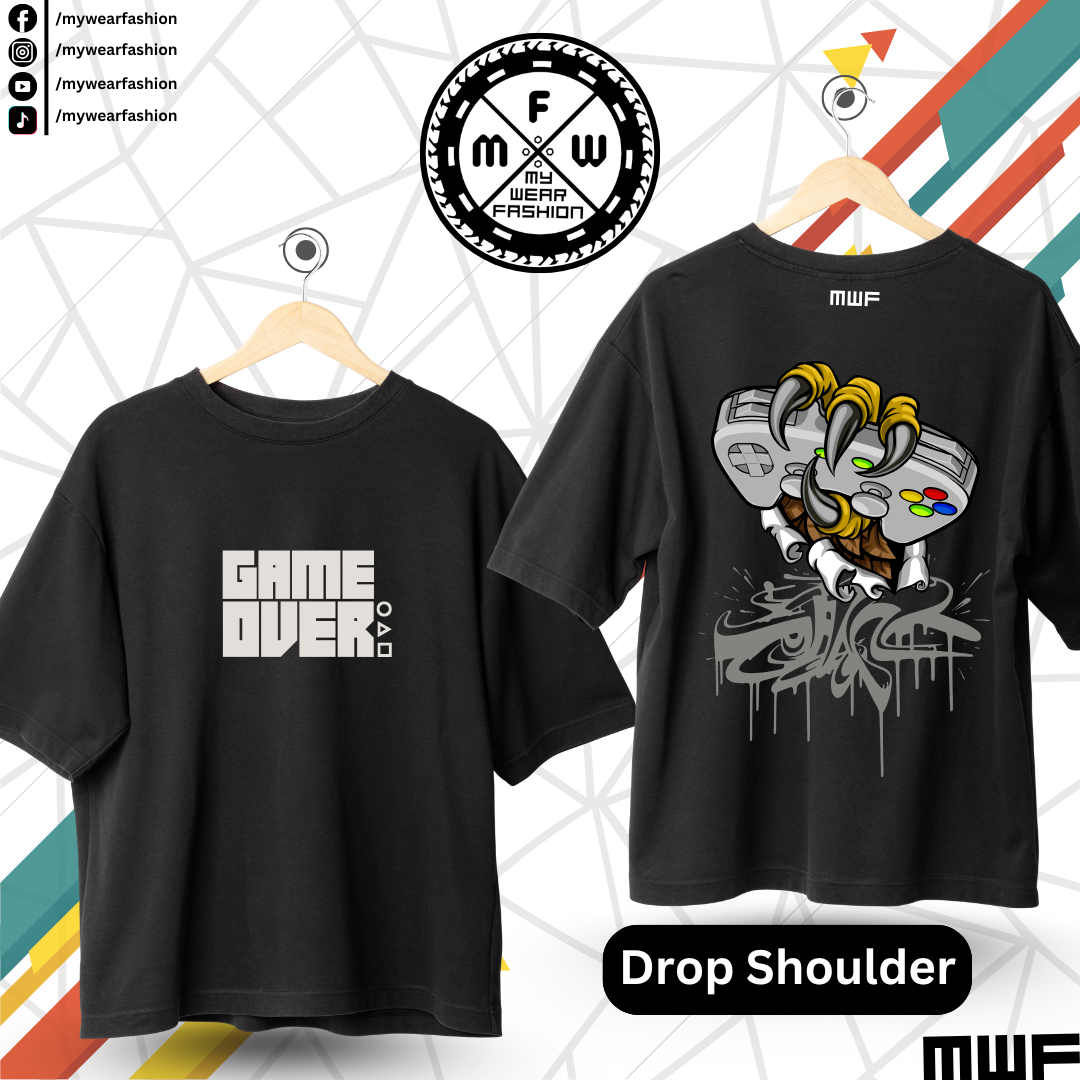 Game Over Premium Drop Shoulder T-Shirt_img_3