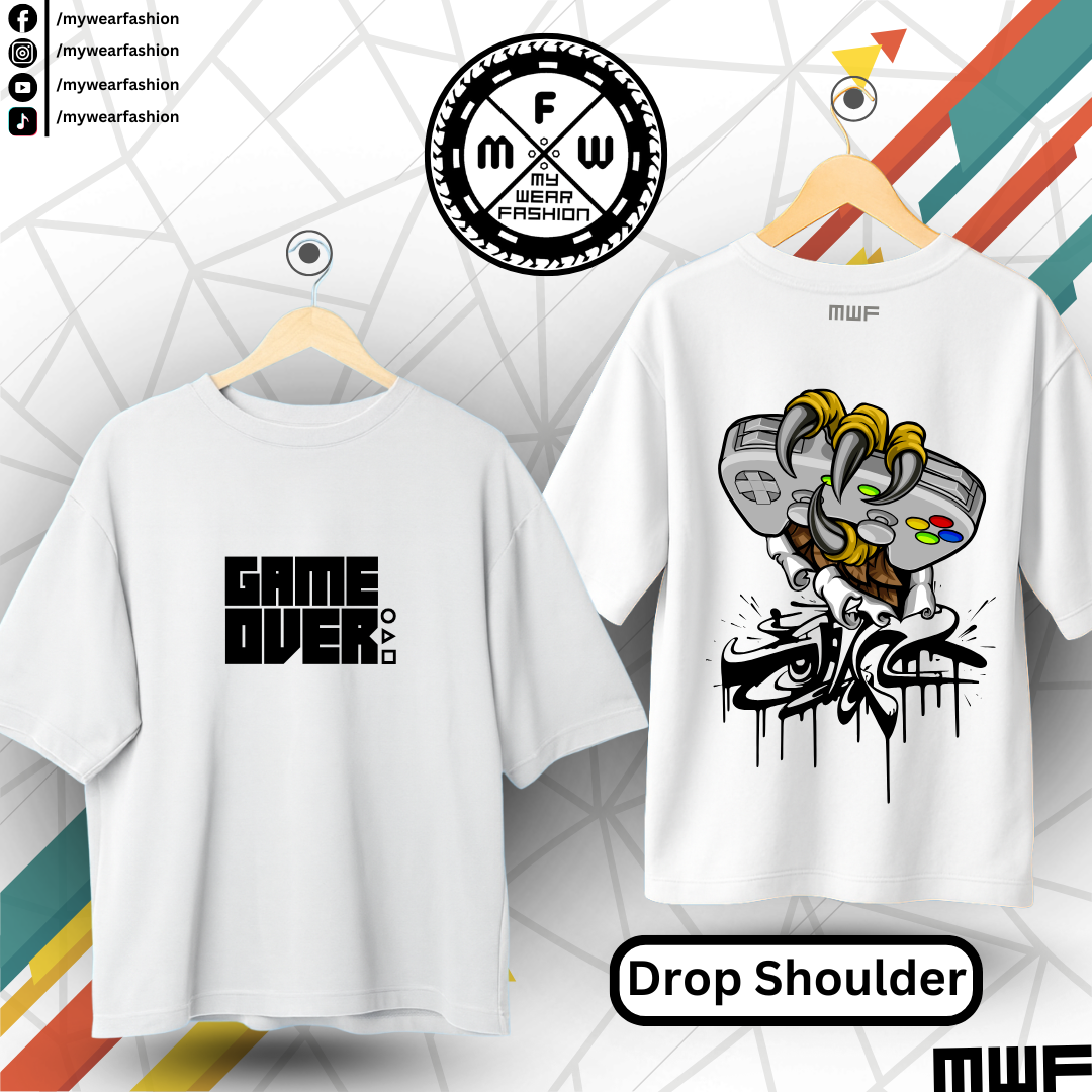 Game Over Premium Drop Shoulder T-Shirt_img_4