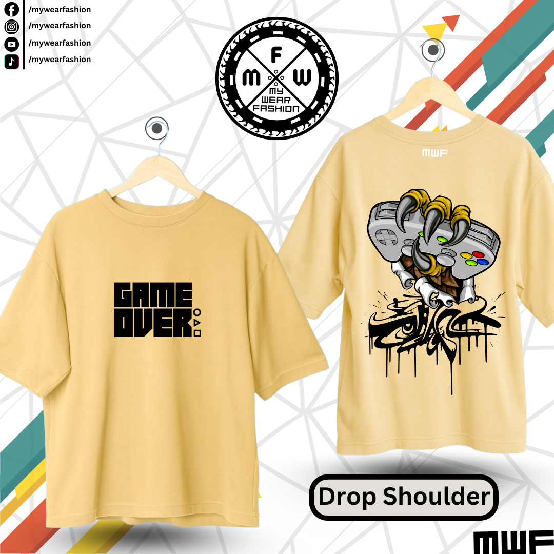 Game Over Premium Drop Shoulder T-Shirt_img_5