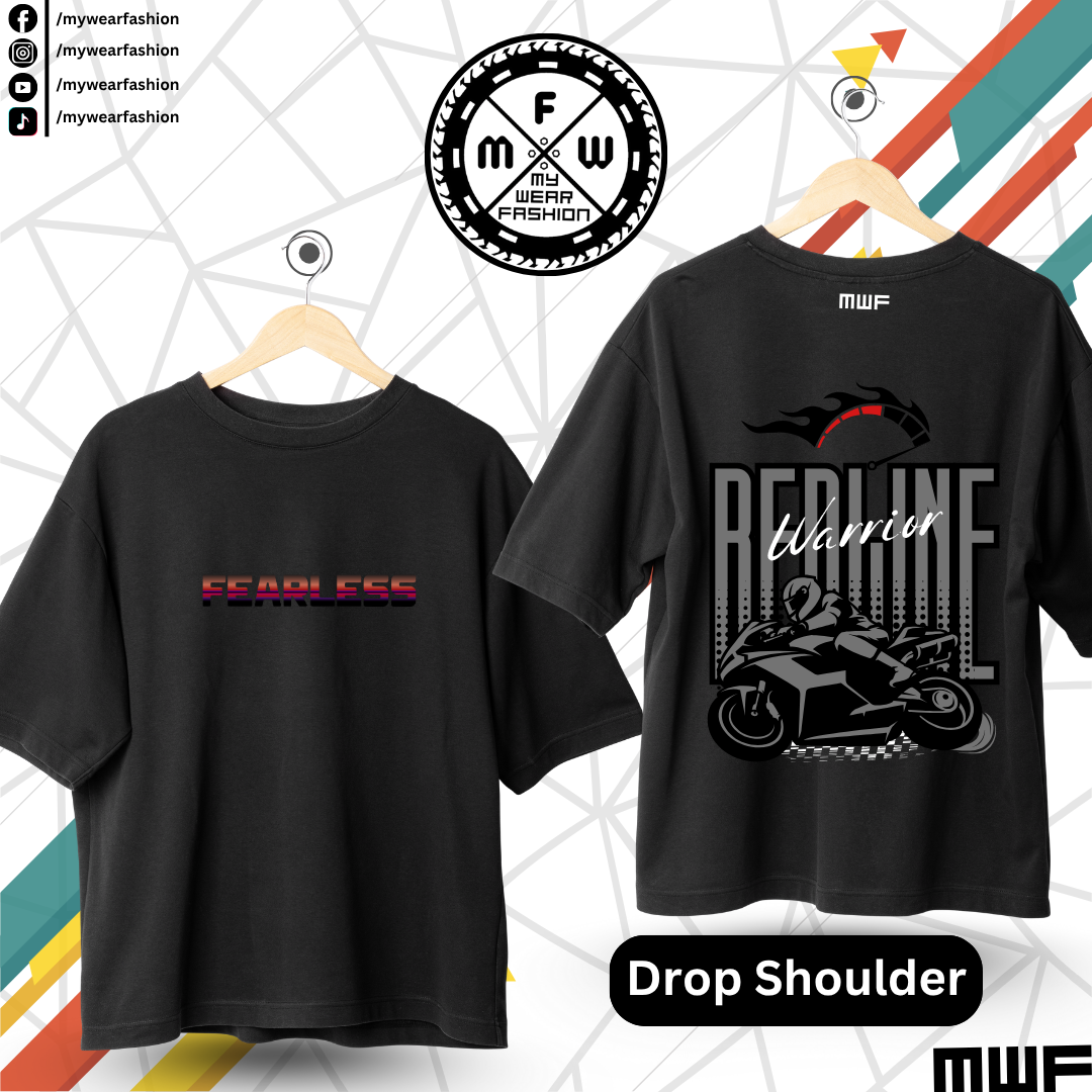 Fearless Redline Mask Of Life Premium Drop Shoulder T-Shirt_img_3