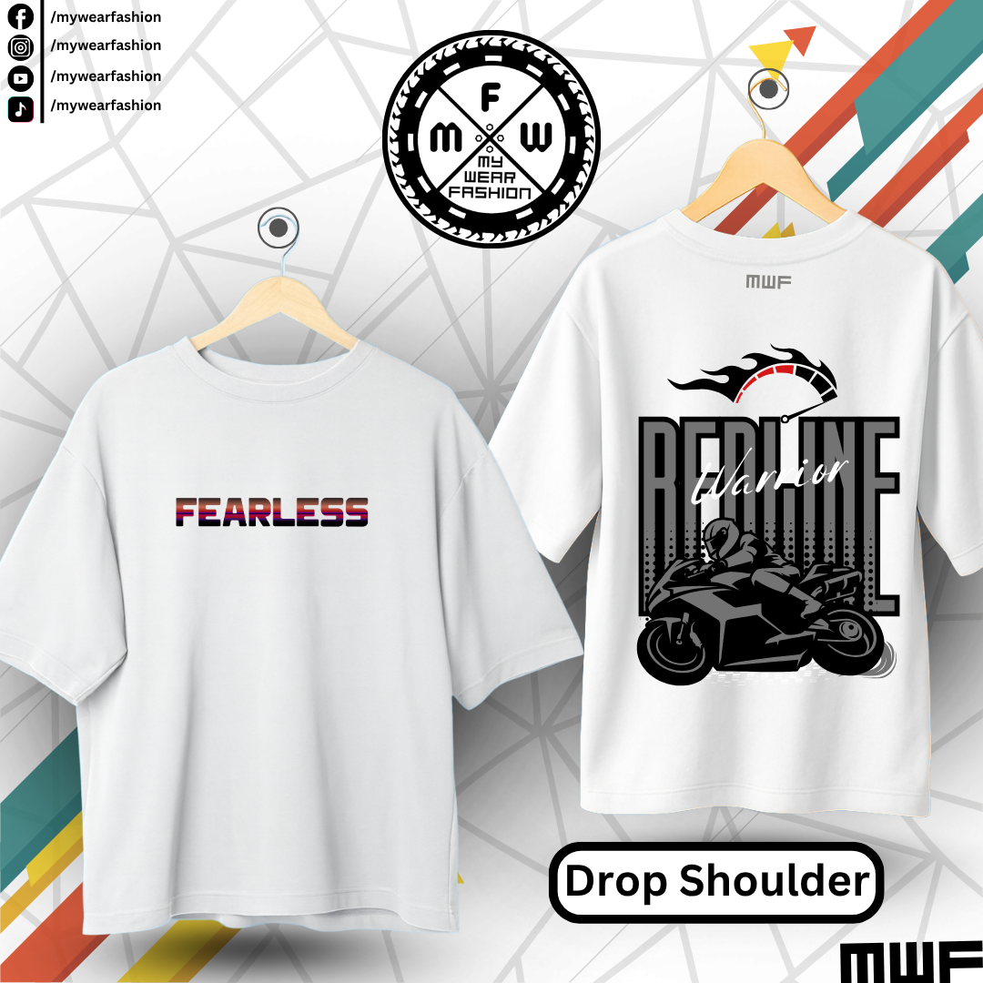 Fearless Redline Mask Of Life Premium Drop Shoulder T-Shirt_img_4