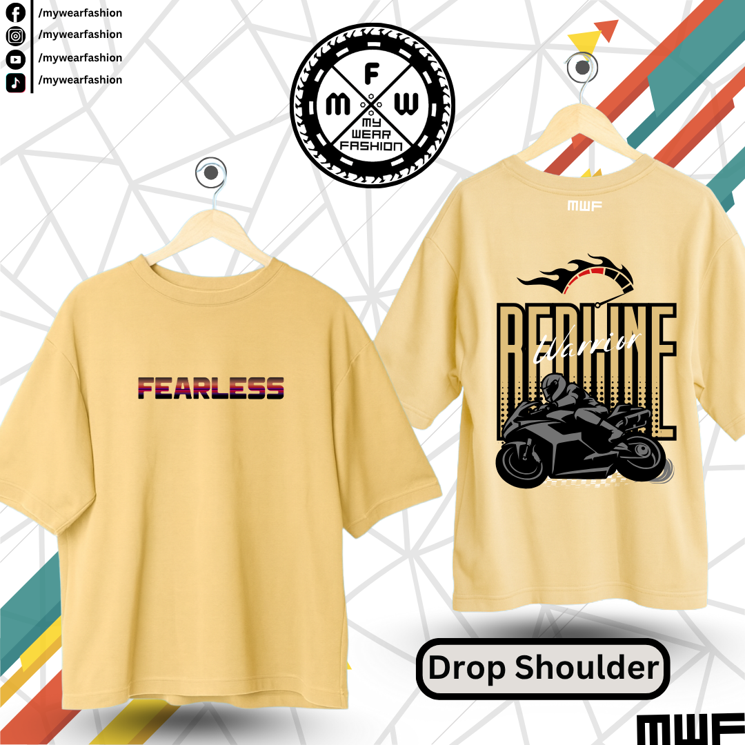 Fearless Redline Mask Of Life Premium Drop Shoulder T-Shirt_img_5