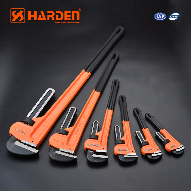 HARDEN Pipe Wrench (8" | 10" | 12" | 14" | 18" | 24" | 36" | 48"), Professional Heavy Duty Chrome Vanadium; 600810 - 600817