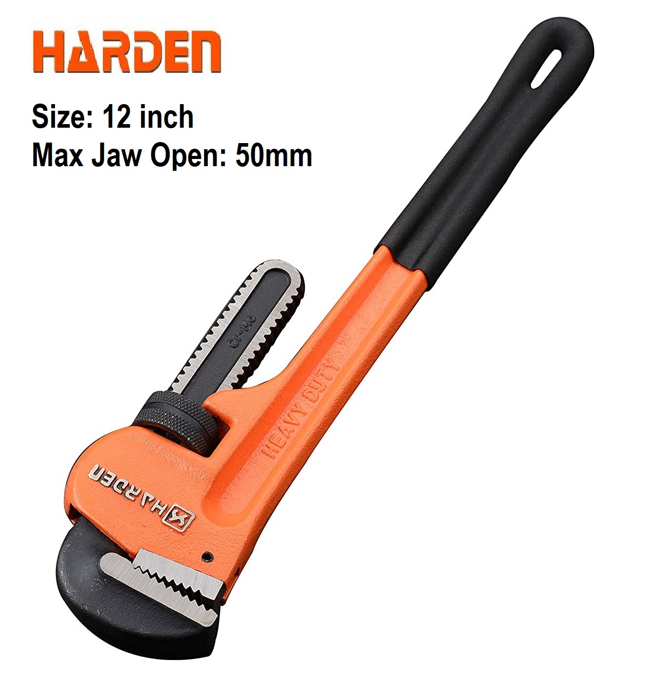 HARDEN Pipe Wrench (8" | 10" | 12" | 14" | 18" | 24" | 36" | 48"), Professional Heavy Duty Chrome Vanadium; 600810 - 600817_img_11
