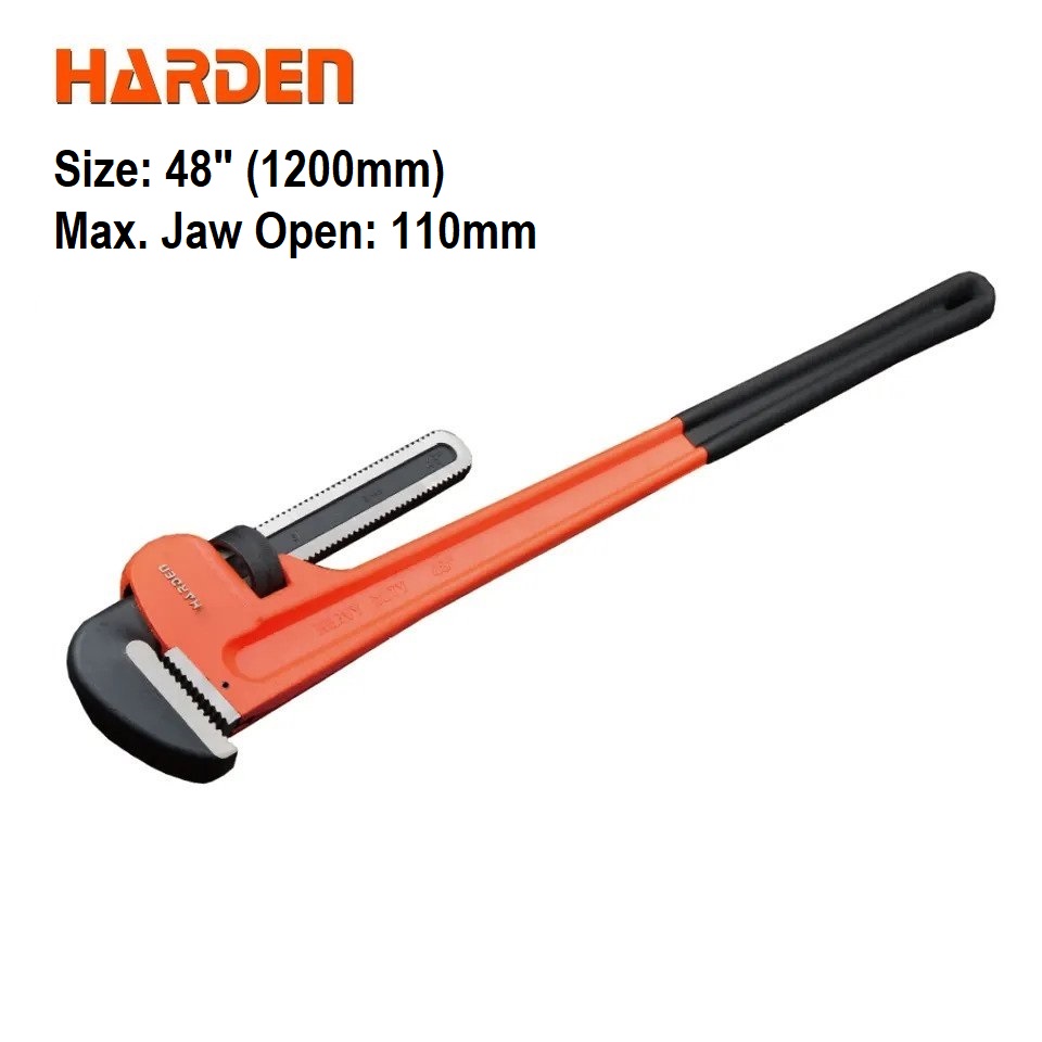 HARDEN Pipe Wrench (8" | 10" | 12" | 14" | 18" | 24" | 36" | 48"), Professional Heavy Duty Chrome Vanadium; 600810 - 600817_img_16