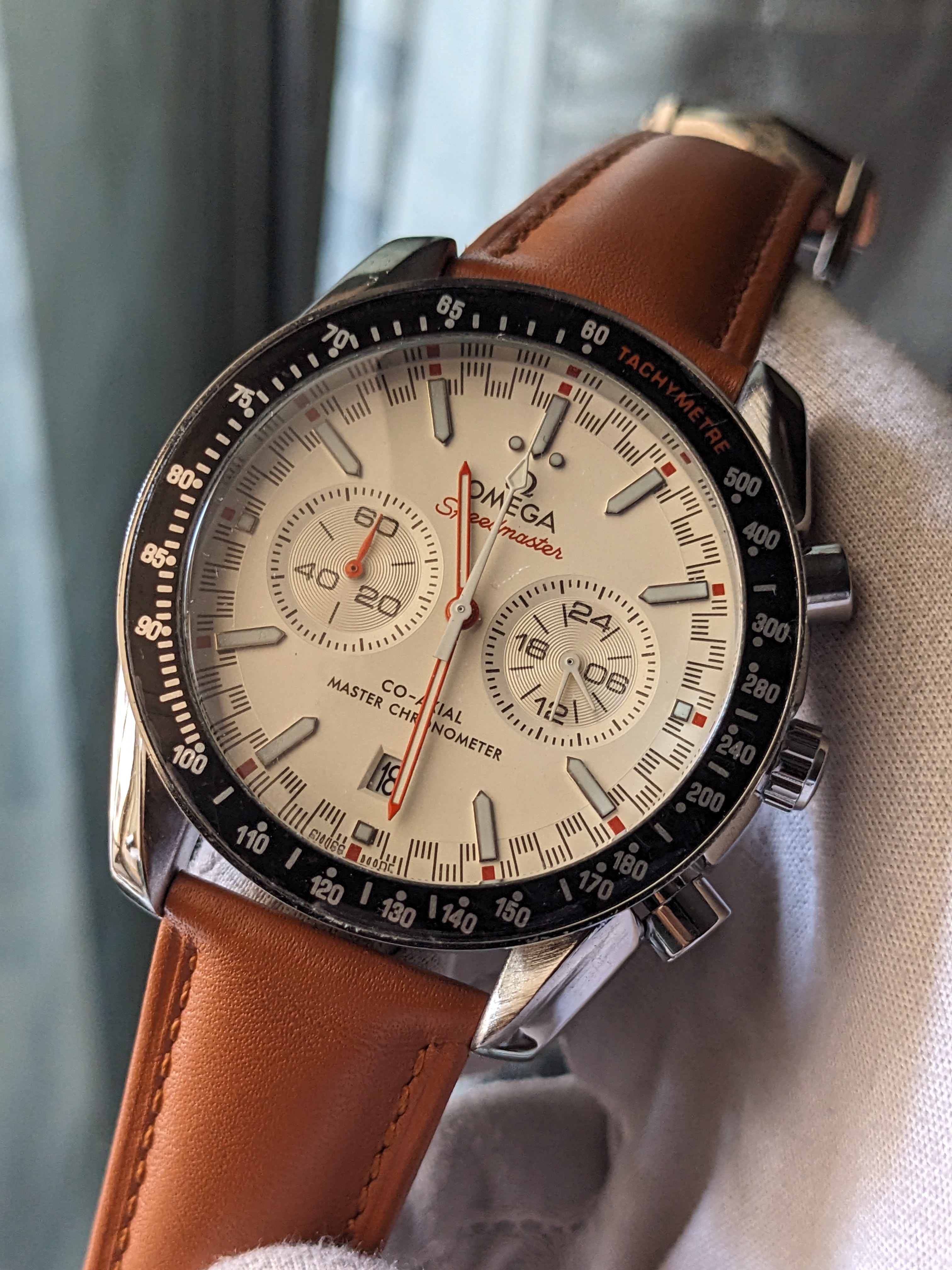 Omega Chronograph Watch White
