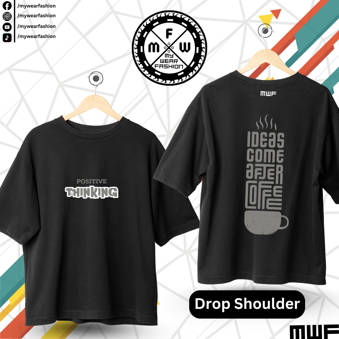 Idea Come After Coffee Premium Drop Shoulder T-Shirt_img_2