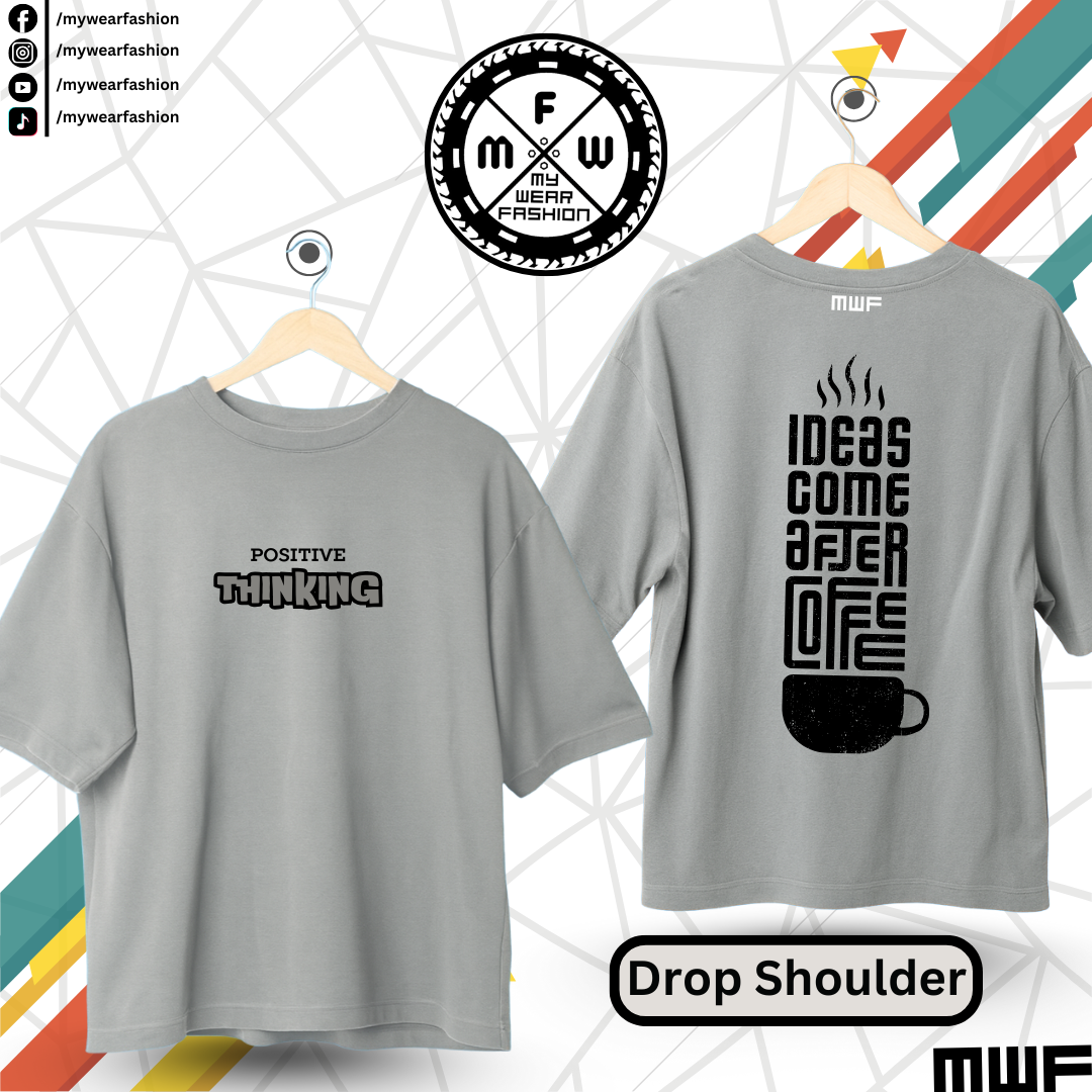 Idea Come After Coffee Premium Drop Shoulder T-Shirt_img_3