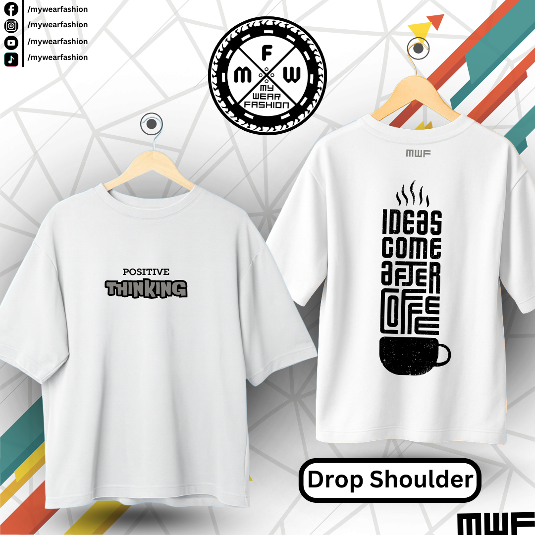 Idea Come After Coffee Premium Drop Shoulder T-Shirt_img_4