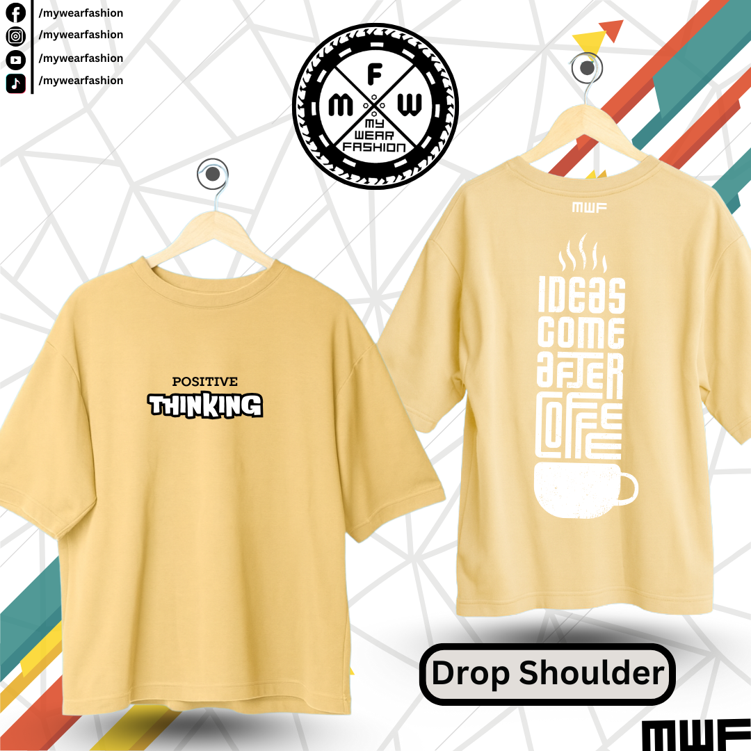 Idea Come After Coffee Premium Drop Shoulder T-Shirt_img_5