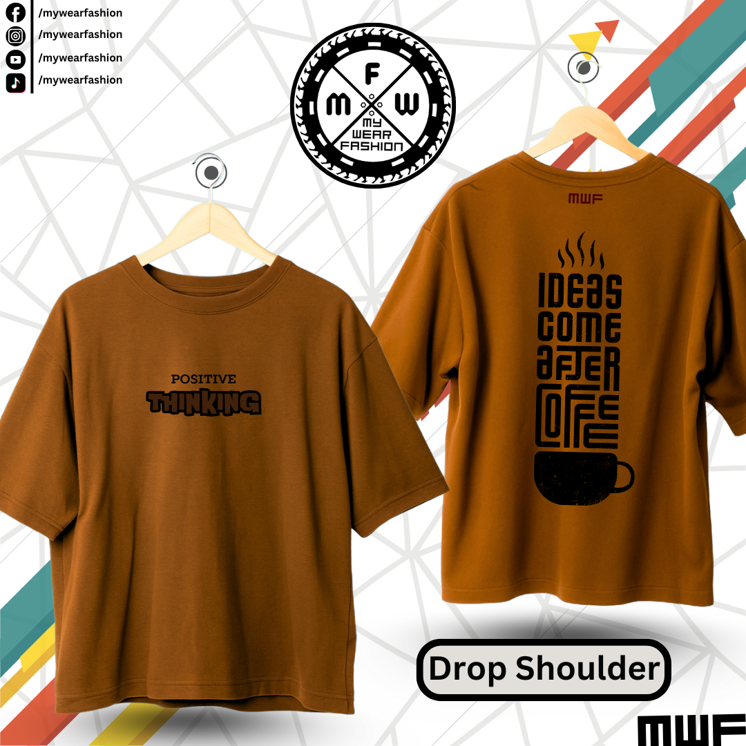 Idea Come After Coffee Premium Drop Shoulder T-Shirt_img_6