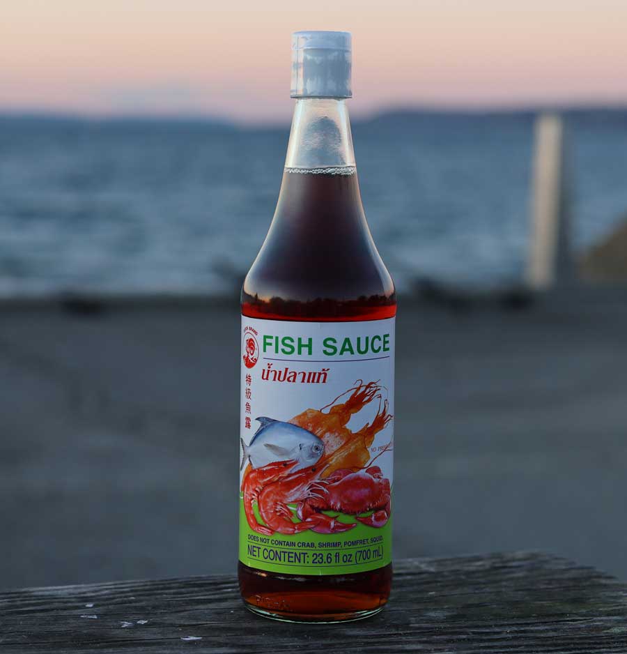PREMIUM QUALITY FISH SAUCE, COCK BRAND, 23 OZ BOTTLE
