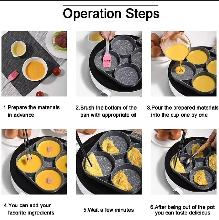 4 Hole non stick aluminum Omlet Pen (China_img_3