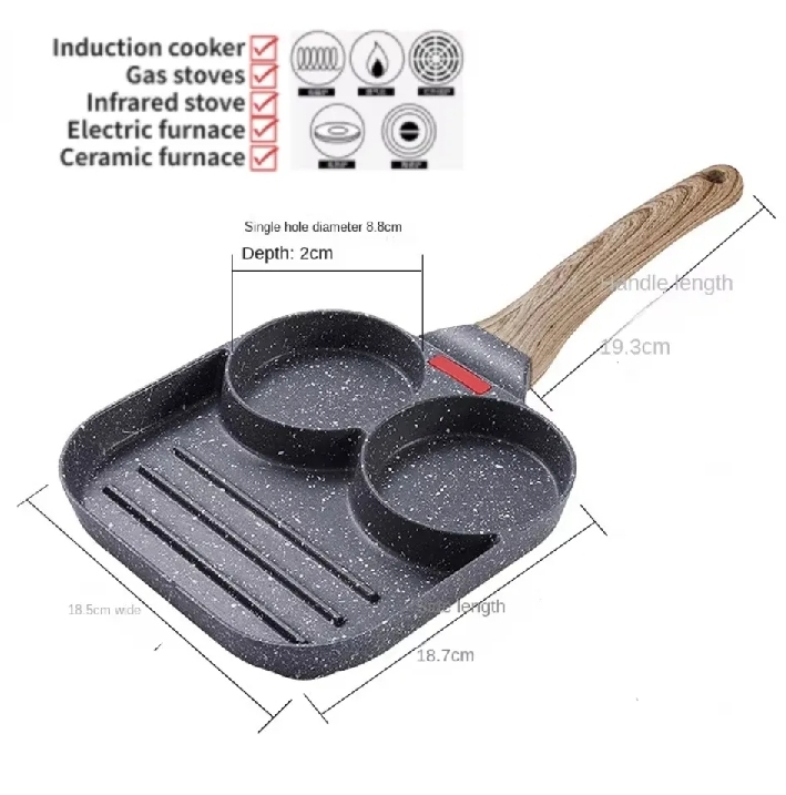 4 Hole non stick aluminum Omlet Pen (China_img_5