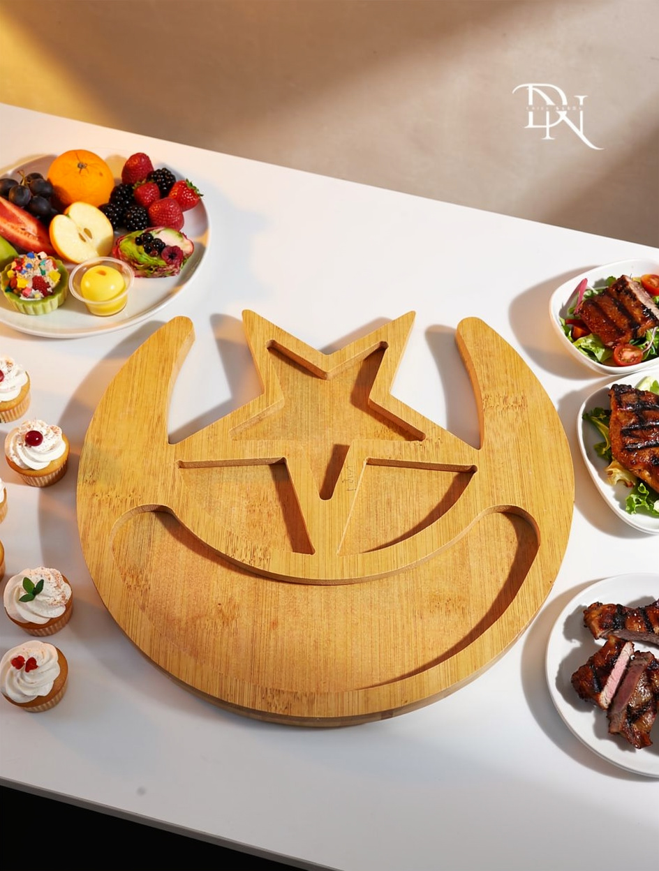 Creative Xingyue Density Board Tableware – Fruit, Dessert, BBQ & Salad Plate_img_2