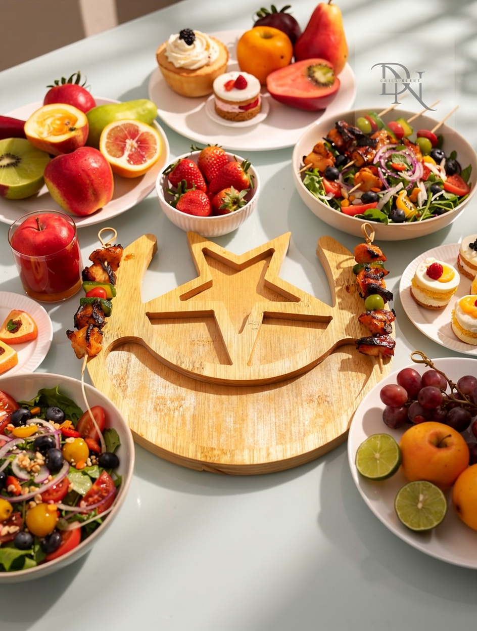 Creative Xingyue Density Board Tableware – Fruit, Dessert, BBQ & Salad Plate_img_1