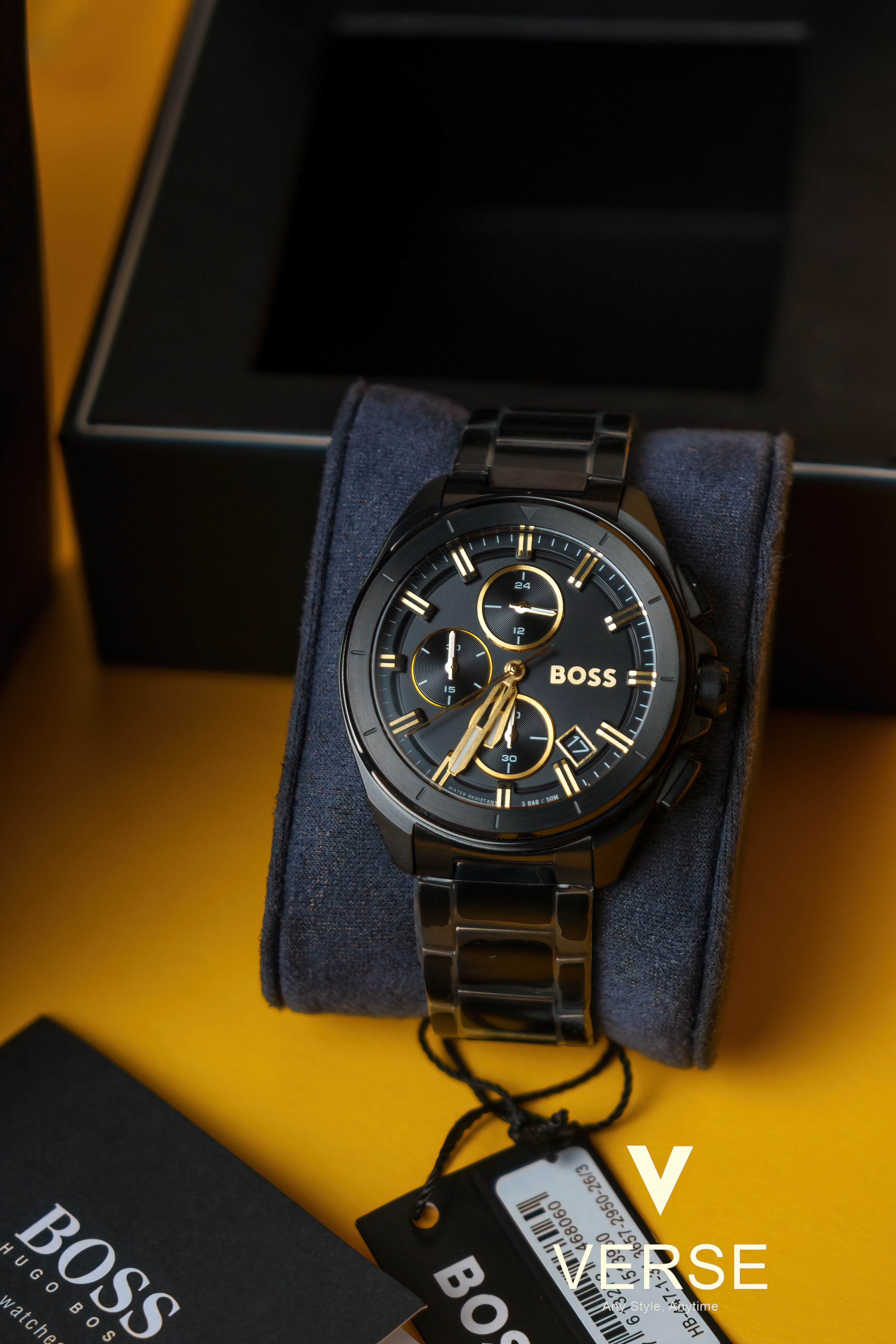 Hugo Boss Volane 1513950 Men’s 44 mm Black Chronograph – Stainless Steel Bracelet