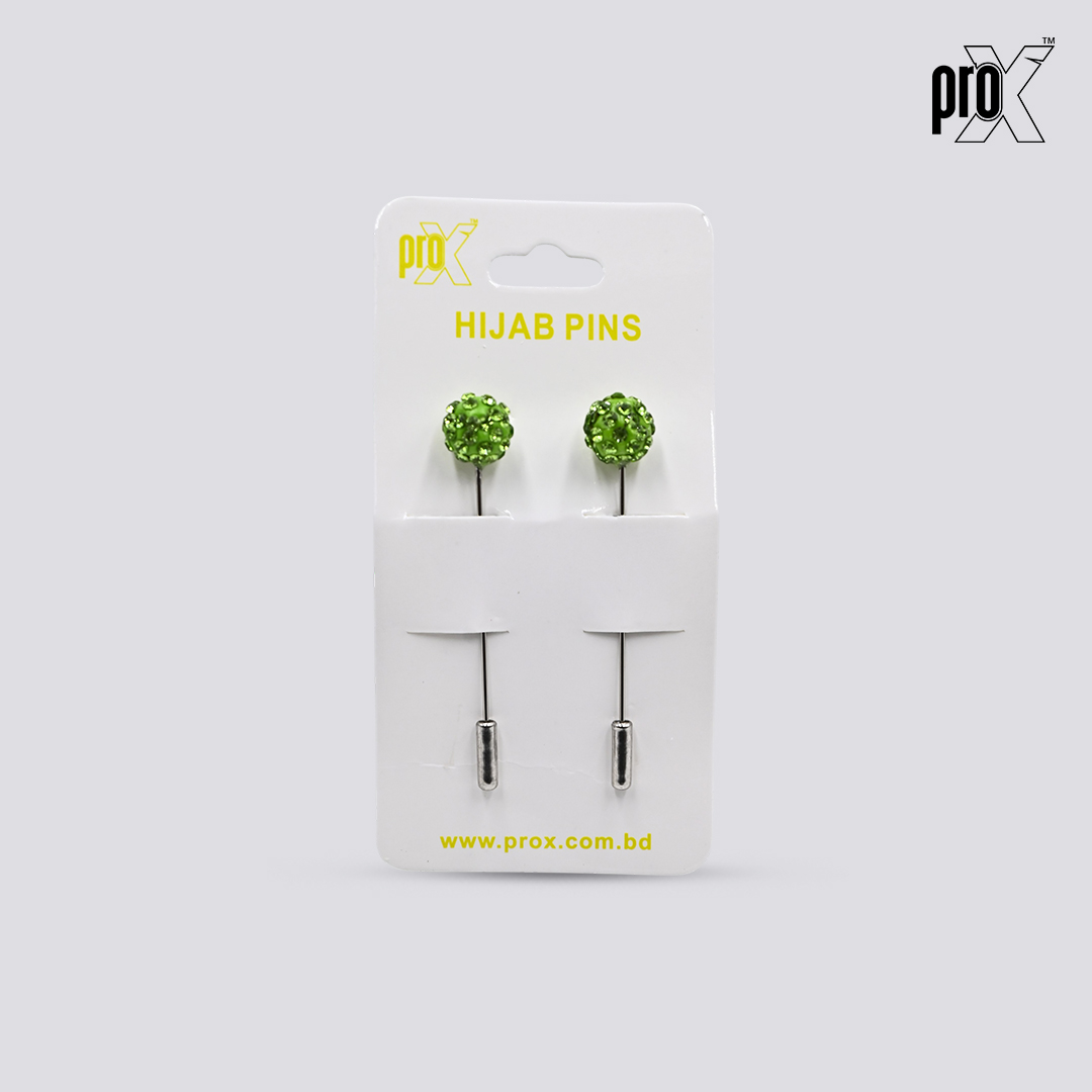 ProX 1 Pair Stick Hijab Pin_HP-502-1_Green Color_img_1