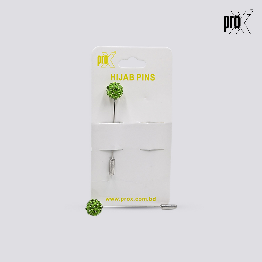ProX 1 Pair Stick Hijab Pin_HP-502-1_Green Color_img_2