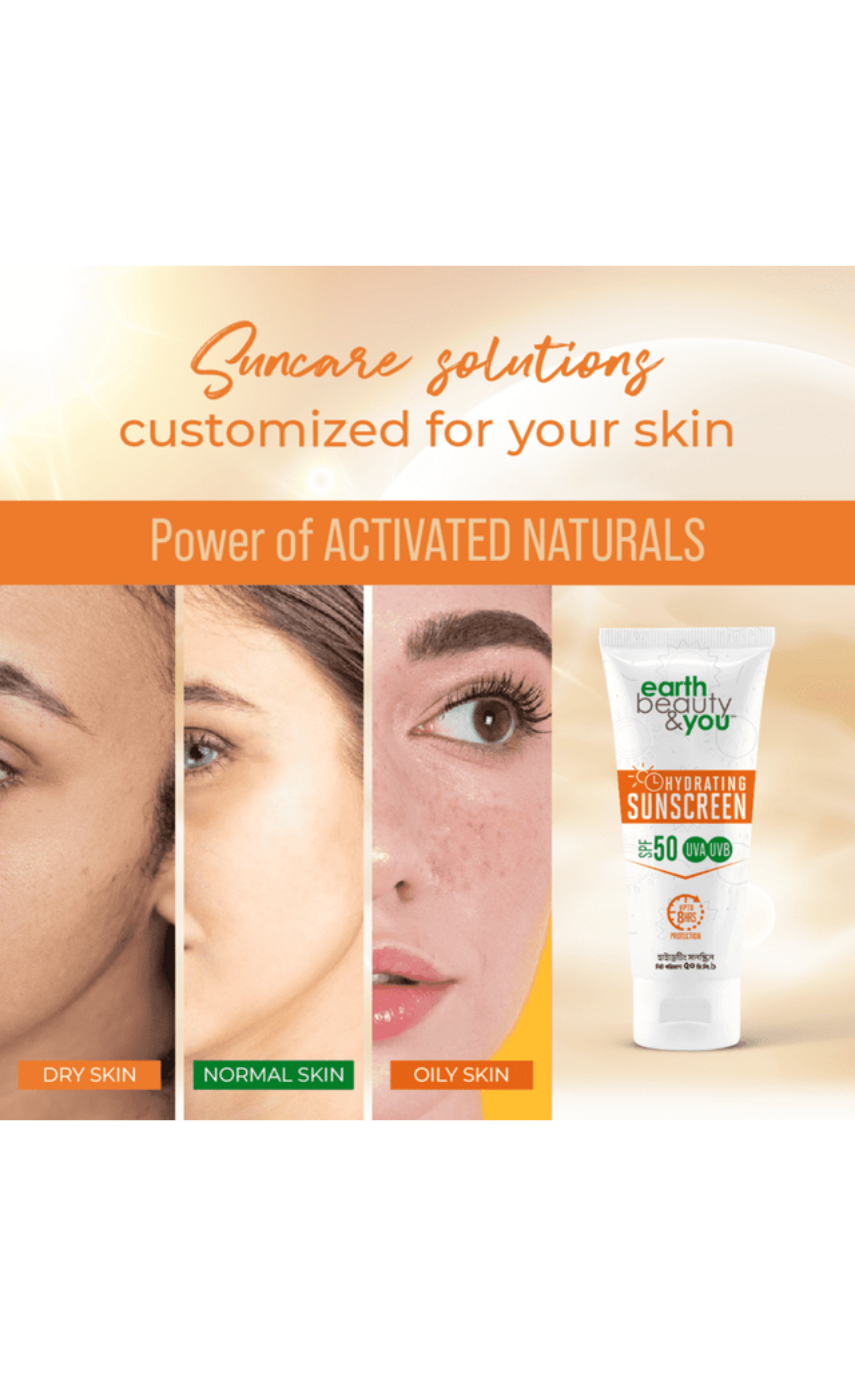 Earth Beauty & You Hydrating Sunscreen (SPF 50 UVA UVB) - Image 2